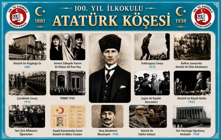 Atatürk Köşesi Cam Tablosu Yakın Ürün Görseli