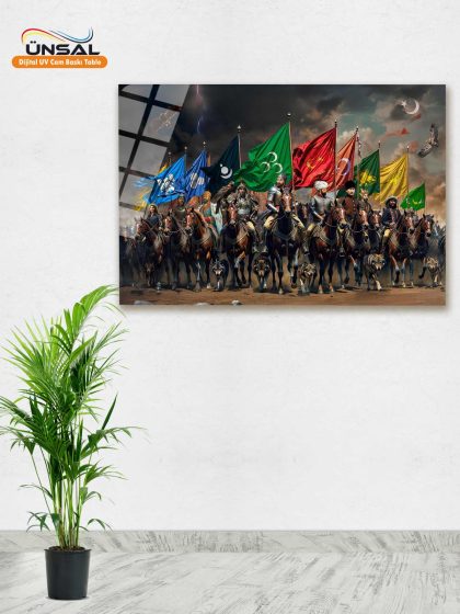 Türk Tarihinin En Büyük Sultanları Cam Tablosu Ürün Görseli